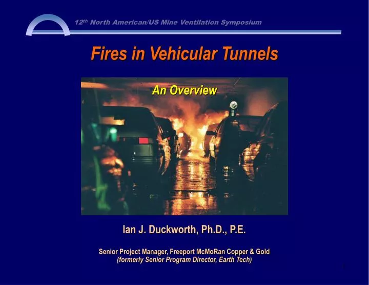 fires in vehicular tunnels