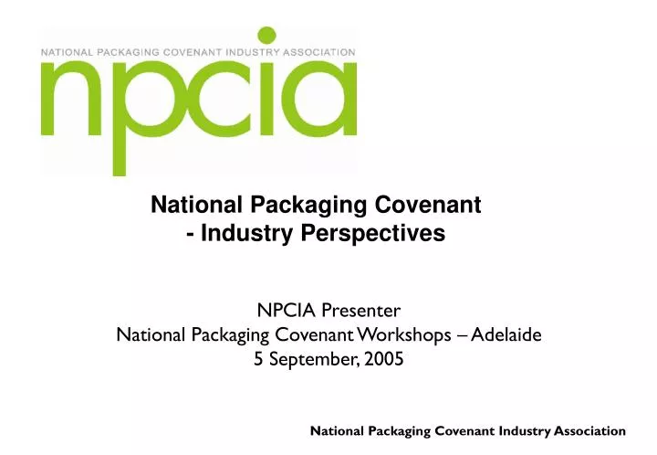 national packaging covenant industry perspectives