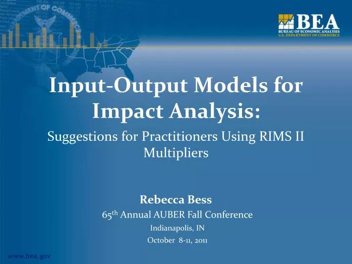 input output models for impact analysis
