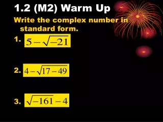 1.2 (M2) Warm Up