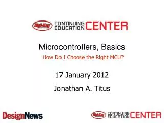 Microcontrollers, Basics How Do I Choose the Right MCU?