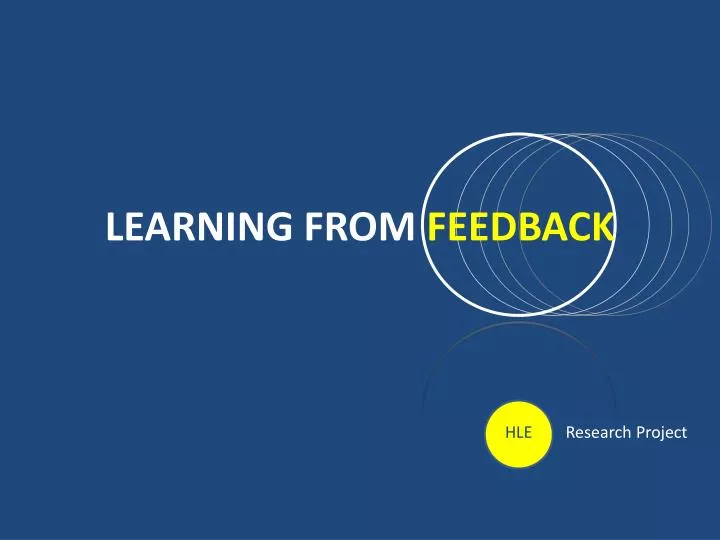 learning from feedback