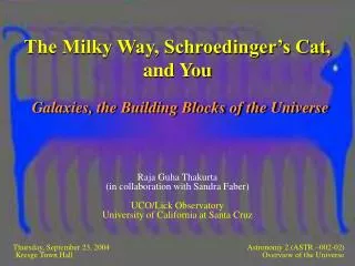 The Milky Way, Schroedinger’s Cat, and You