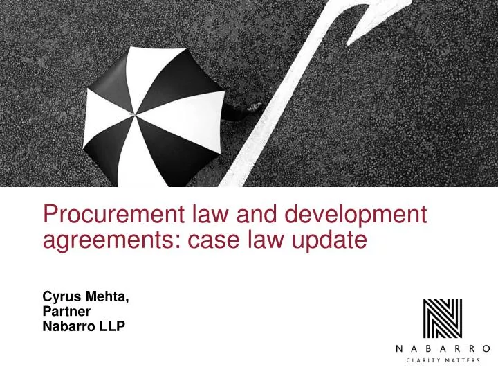 procurement law and development agreements case law update