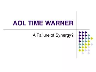 AOL TIME WARNER