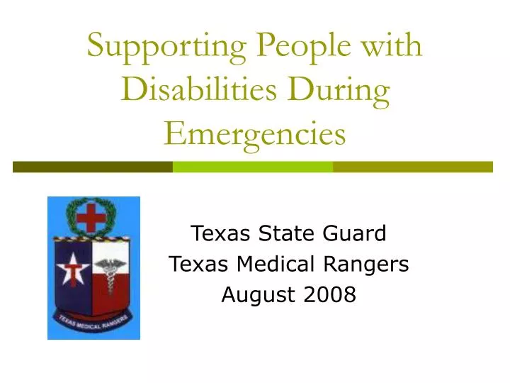 supporting people with disabilities during emergencies