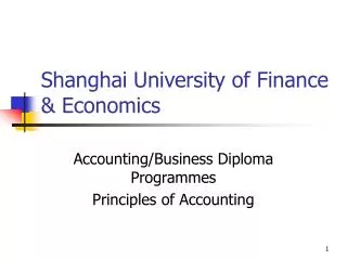 Shanghai University of Finance &amp; Economics