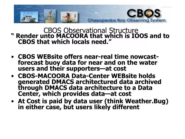 cbos observational structure
