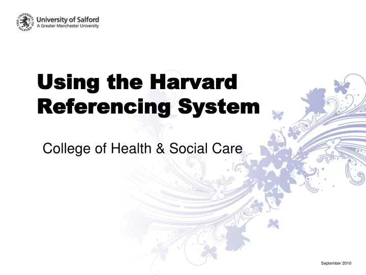 using the harvard referencing system