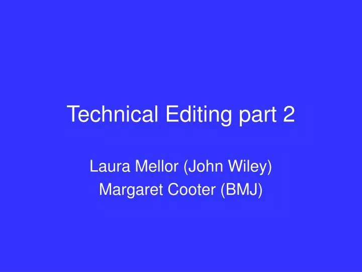 technical editing part 2