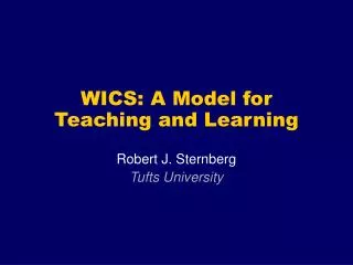 WICS: A Model for Teaching and Learning