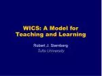 WICS: A Model for Teaching and Learning - slide 1
