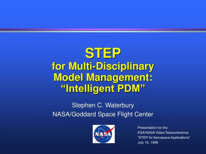 step for multi disciplinary model management intelligent pdm