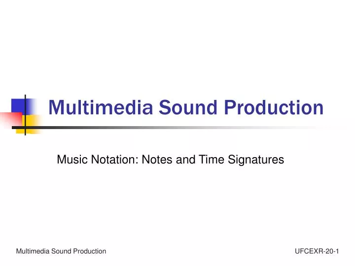 multimedia sound production