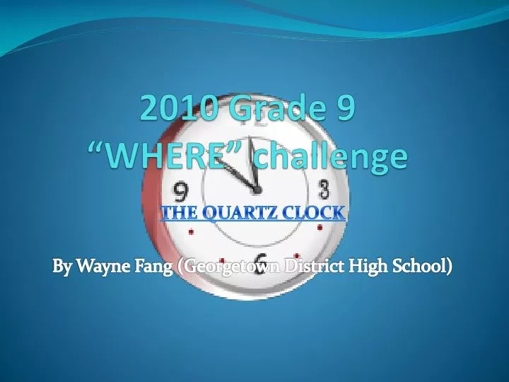 2010 grade 9 where challenge