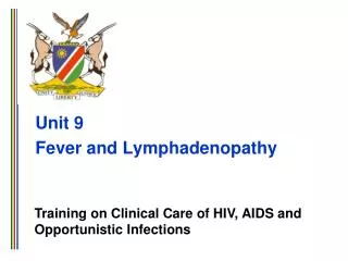 Unit 9 Fever and Lymphadenopathy