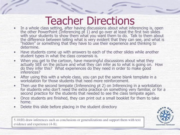 teacher directions