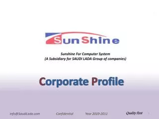 Sunshine For Computer System (A Subsidiary for SAUDI LADA Group of companies)