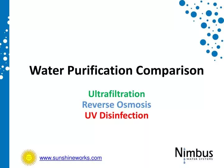 water purification comparison