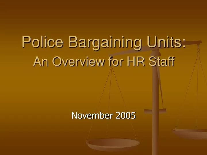 police bargaining units an overview for hr staff