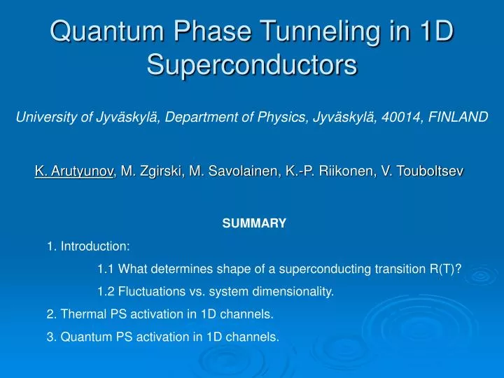 quantum phase tunneling in 1d superconductors
