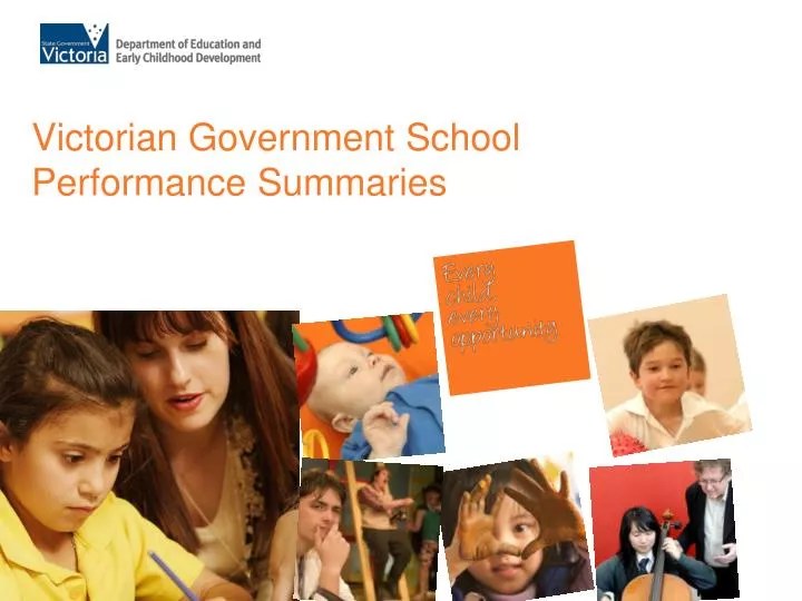 victorian government school performance summaries