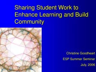 Sharing Student Work to Enhance Learning and Build Community