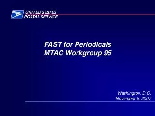 FAST for Periodicals MTAC Workgroup 95
