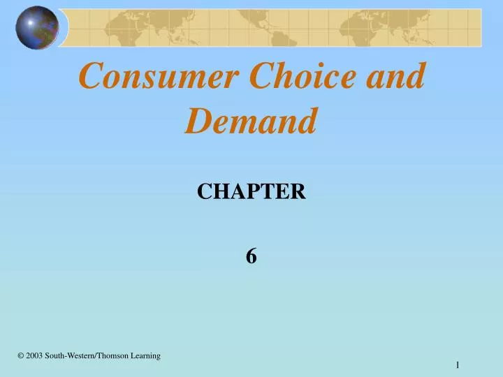 consumer choice and demand