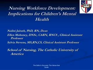 Nursing Workforce Development: Implications for Children’s Mental Health