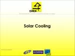 Solar Cooling - slide 1