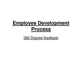 Employee Development Process