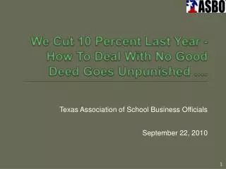 We Cut 10 Percent Last Year - How To Deal With No Good Deed Goes Unpunished ....