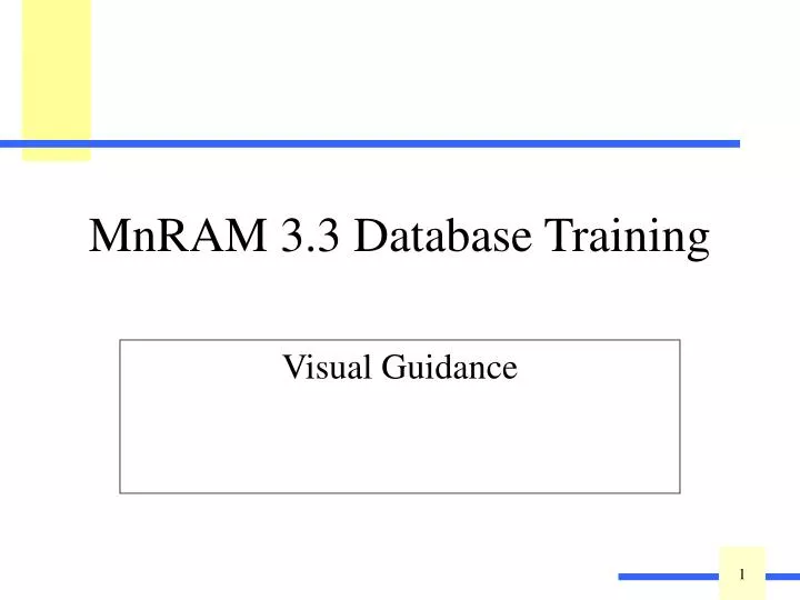 mnram 3 3 database training