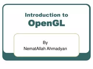 Introduction to OpenGL