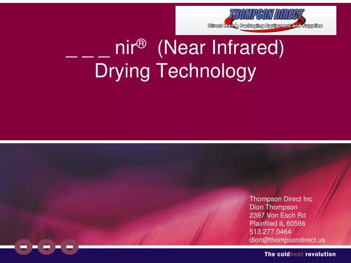 nir near infrared drying technology