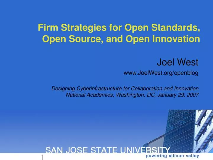firm strategies for open standards open source and open innovation