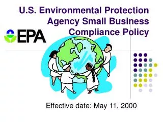 U.S. Environmental Protection Agency Small Business Compliance Policy