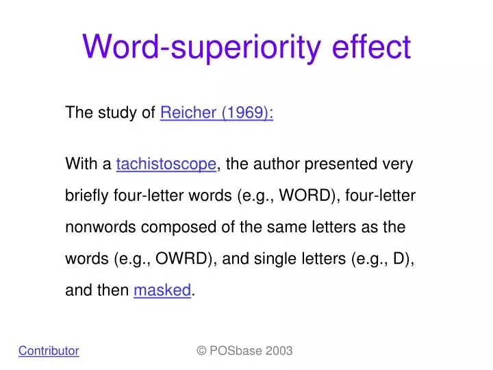 word superiority effect