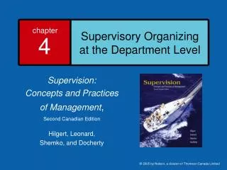 Supervisory Organizing at the Department Level
