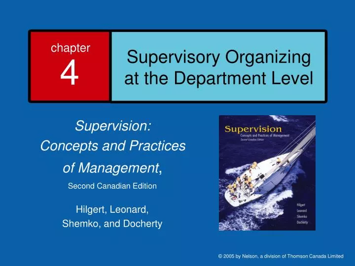 supervisory organizing at the department level