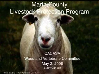 Marin County Livestock Protection Program