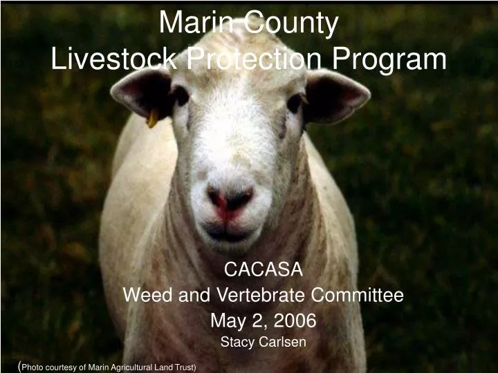 marin county livestock protection program
