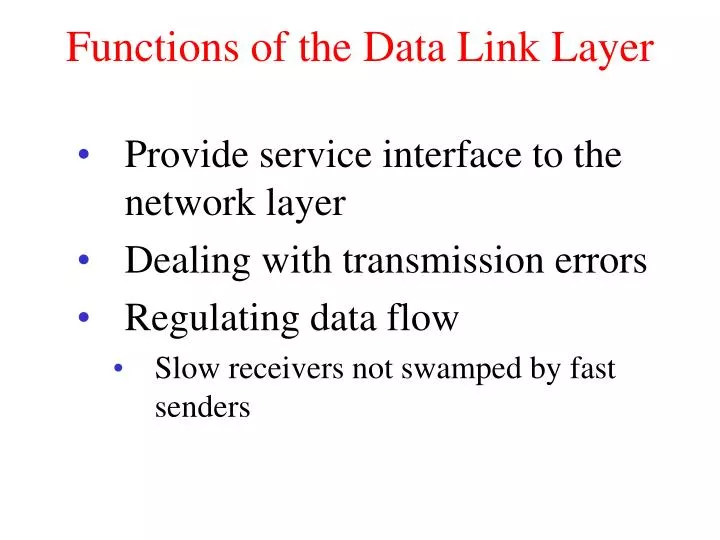 What Is The Function Of The Data Link Layer