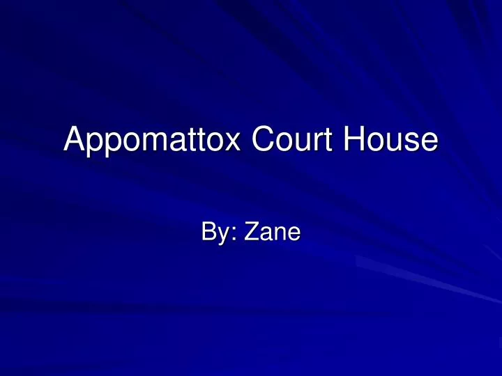 appomattox court house