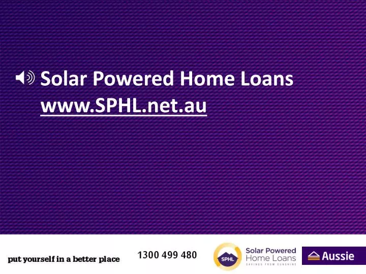 solar powered home loans www sphl net au