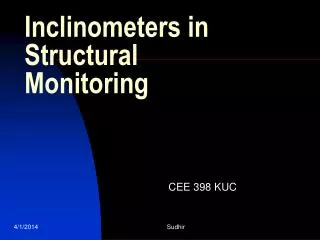 Inclinometers in Structural Monitoring