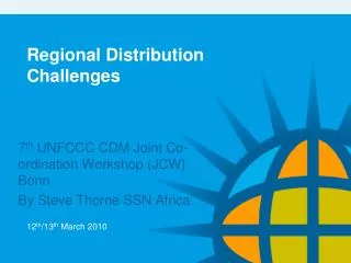 Regional Distribution Challenges