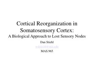 Cortical Reorganization in Somatosensory Cortex: A Biological Approach to Lost Sensory Nodes