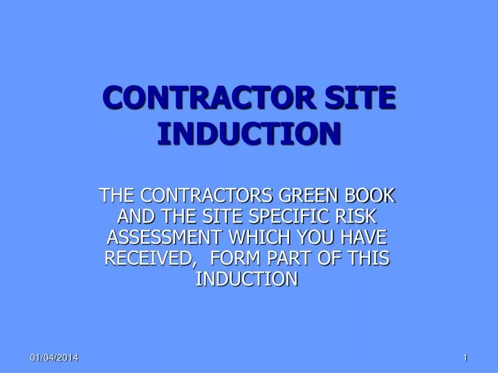 contractor site induction